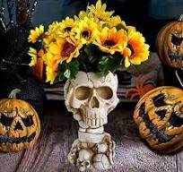Maceta de calavera, maceta gótica, macetas góticas, macetas suculentas con  drenaje, maceta de Halloween, estatua de calaveras blancas altas, divertida  ...