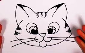 How to draw a cute cat face. Art Video For Children Learn With Fun Drawing Painting And Crafting Lessons26417528772188 Cat Face Drawing Kitten Drawing Simple Face Drawing