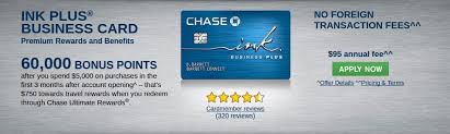 Cash back on business purchases. Chase Ink Plus Credit Card Review