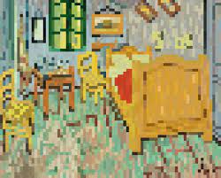 Pour parfaire son travail, il part s'installer à arles, en février 1888. La Chambre De Van Gogh A Arles Vincent Willem Van Gogh Desenhos Ponto Cruz Pontoes