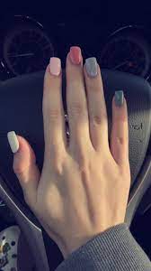 Cute Multicolored Nails Multicolored Nails Acrylic Nails Coffin Short Short Acrylic Nails