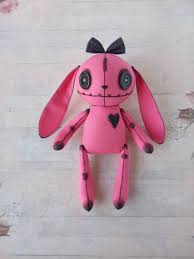 Shop plush toy toys & more. 8 Pink Bunny Rabbit Doll Handmade Halloween Decor Spooky Etsy Rabbit Dolls Pink Stuffed Animals Dolls Handmade
