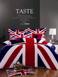 Union Jack Bedding Set 4pcs 100 Cotton Duvet Covers Bed Linen Sheets Pillow Cases British Flag British Decor Red Bedding Sets Union Jack