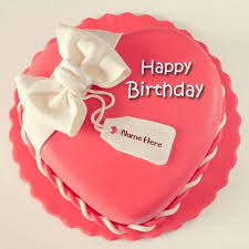 Birthday Cake With Name And Photo Edit Option Generate Pink Color Happy Birthday Heart Shape Cake Name Edit Online Name On Birthday S Send Birthday Cake Happy Birthday Cake Images Birthday Cake Write Name