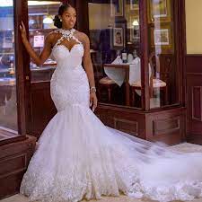 We offer pretty yet cheap large wedding dresses for curvy girls to stun same qualities as the normal size dresses, but merely a very small extra payment is the main character of our plus size wedding dresses. Halter Neck Lace Applique Plus Size Mermaid Black Girl Wedding Dresses Fat Women Arab Style Bridal Gowns Buy Wedding Dresses Black Girl Wedding Dresses Arab Style Bridal Gowns Product On Alibaba Com