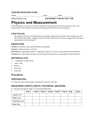 Table measurements length and width. Chapter 1 Lab