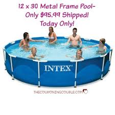 12x30 Metal Frame Pool Only 95 99 Shipped Today Only Best Above Ground Pool Above Ground Swimming Pools Intex