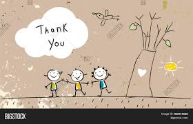 Let's all sing along and think about all the things we have to be thankful for! Thank You Card Happy Vector Photo Free Trial Bigstock