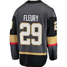 **check out our newest golden knights jersey concepts here**. Fanatics Vegas Golden Knights Replica Jersey Marc Andre Fleury Adult Pure Hockey Equipment