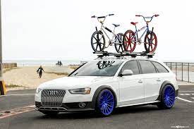 Car Enthusiasts Dream White Audi A4 Wagon With Bike Rack Bolt Pattern Bike Rack Fifteenth