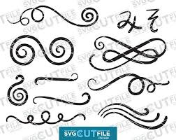 Black And White Lightning Bolt Symbol Copy And Paste Swoosh Svg Or Swish Png Squiggle Word Loop Swash Underline Dxf Swishy Curly Curls Or Swirly Swirl Swishes Swashes Swooshes Ornaments Squiggles Swirly Swirls