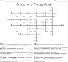 Get it as soon as tue, feb 16. Occupational Therapy Month Crossword Wordmint