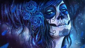 Sugar Skull Magicnaanavi Rose Artwork Blue Flowers Wallpapers Hd Desktop And Mobile Backgrounds Here are the skull desktop backgrounds for page 4. sugar skull magicnaanavi rose
