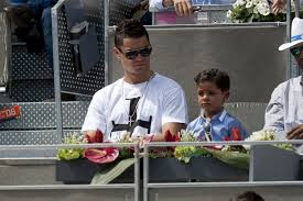 Table lamps, decorative pillows , oil painting, web exclusives, side tables. Cristiano Ronaldo And Son Cristiano Junior At The Madrid Open Growing Your Baby