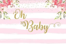 Great harry potter baby shower cake wallpaper desktop background full screen hd wallpaper 4k computer desktop. Girl Oh Baby Shower Backdrop Pink Golden Glittering Babyshower Party Background Poster Floral Pink Stripes Photo Booth Banner Background Aliexpress
