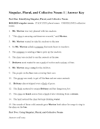 Singular Plural And Collective Nouns Worksheet Answers In 2020 Collective Nouns Worksheet Plurals Worksheets Collective Nouns