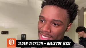 Bellevue West's Jaden Jackson after state tournament first-round win
