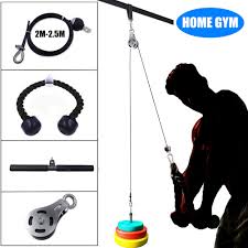 Diy garage gym lat tower. Gripper Pulley Crossover Cable Home Equipment Strengths System With Tricep Machine Gym Attachment Workout Diy Loading Accessories Hand Pin Pulldown