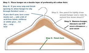 Diy Step By Step Tutorial On How To Create A Hanger Cover Covered Coat Hangers Hanger Diy Sewing Projects