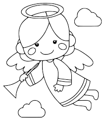 There are tons of great resources for free printable color pages online. Adorable Christmas Angel Coloring Page Free Printable Coloring Pages For Kids