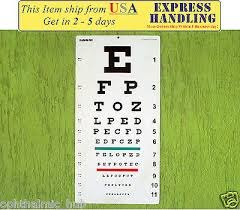 Snellen Distance Vision Eye Chart 20 Ft Free Shipping Ebay