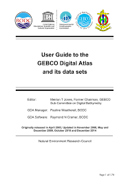User Guide To The Gebco Digital Atlas And Its Data Sets