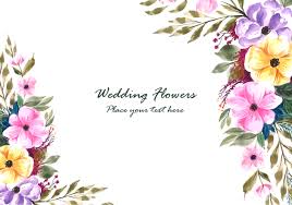View our stunning 2021 party invitations collection. Wedding Decorative Flowers Frame With Invitation Card Background 693798 Vector Art At Vecteezy