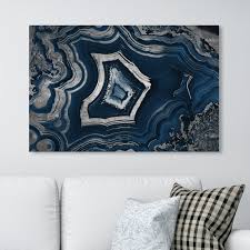 She loves the colors and high gloss sheen that. Oliver Gal Abstract Wall Art Canvas Prints Dreaming About You Geode Navy Crystals Blue Gray Overstock 30765143