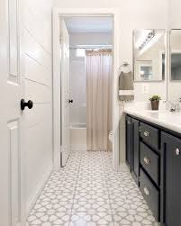 Trying to work in a bathroom without removing the vanity or something like that is always difficult, robillard says. How To Paint A Bathroom Floor To Look Like Cement Tile For Under 75 Young House Love