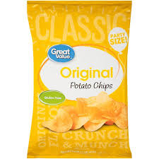 0 1.5k 1 3 frito lay has a list of products which they have tested to contain less than 20 ppm of gluten. Upc 078742056777 Great Value Gluten Free Original Potato Chips Party Size 16 Oz Upcitemdb Com
