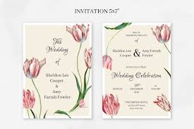 Tulips Wedding Invitation Package Wedding Invitation Packages Diy Printable Wedding Invitations Fun Wedding Invitations