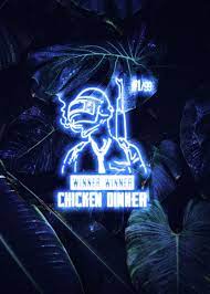 Pubg Neon Gaming Poster Print Metal Posters Displate Neon Neon Light Wallpaper Metal Posters