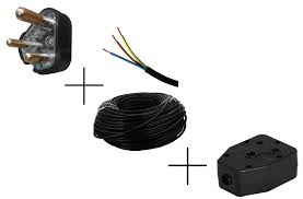 120/240 volt system 170 amps 3% v.d. 220 Volt Power Extension Lead Combo 3 Pin Plug Janus Plug Variable Length Power Cable Black