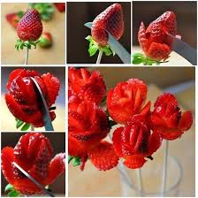 Wonderful Diy Strawberry Rose Food Art Strawberry Roses Creative Food