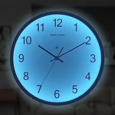 Modern Metal Digital Wall Clock Led Silent Blue Moon Night Light Voice Sensing Big Clocks Wall Home Decor Duvar Saati Gift Fz770 Wall Clocks Aliexpress