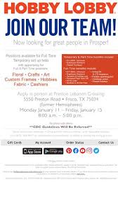 Send it online to anyone, instantly. Now Hiring For Our Store In Prosper Hobby Lobby Email Archive