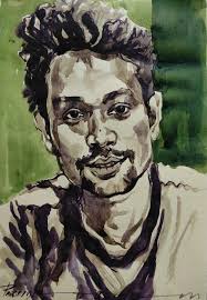 Traditional Sarawakian dancer pyrography art