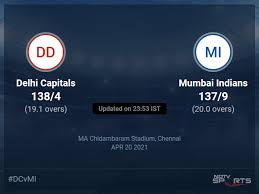 Live football scores, fixtures & results. Delhi Capitals Vs Mumbai Indians Live Score Over Match 13 T20 16 20 Updates Cricket News