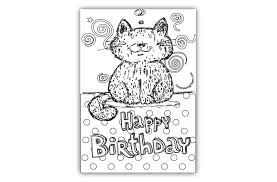 Birthday Card Coloring Page Cat Tomcat Happy Birthday Card Coloring Page Cat Coloring Page Happy Birthday Cards Birthday Cards