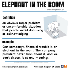 Expression Elephant In The Room Confusing Words Idioms Learn English