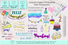 Arquivo kit Digital Frases Feliz Aniversário Parabéns | Elo7