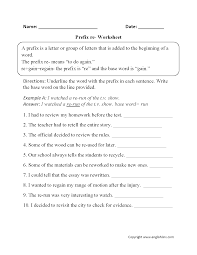Extraordinary Prefixes And Suffixes Worksheets Template 4th Grade Students Pdf Samsfriedchickenanddonuts