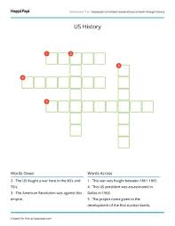 We have been keeping ourselves entertained for centuries with games, playing cards, and puzzles. Us History Free Crossword Puzzle Worksheets Happi Papi