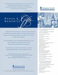 HONOR & MEMORIAL Gis - Abington Memorial Hospital