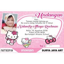 Stiker ulang tahun anak hello kitty. Jual Pesta Undangan Ulang Tahun Hello Kitty Undangan Ultah Spanduk Ultah Pesta Di Lapak R Grafika Bukalapak