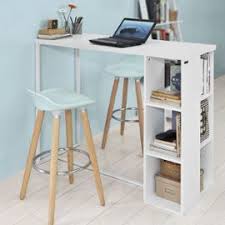 sobuy fwt39 w table haute de bar mange debout cuisine avec 3 etageres de rangements blanc table haute cuisine table haute petite salle a manger