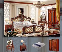 For your consideration is a phenomenal bedroom set, including a six drawer dresser with attached mirror, a vanity with matching chair, a pair of nightstands, and a headboard, by shan. 2016 New Design Antique Bedroom Furniture Set Bedroom Furniture Sets Antiques Bedroom Furnitureantique Bedrooms Aliexpress