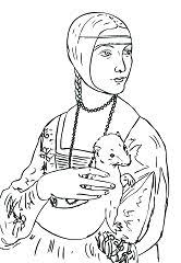Renaissance coloring pages for kids to color, print and download for free along with bunch of favorite renaissance coloring page for kids. Gustav Klimt Lady With Fan Jim Coloring Pages Arts Culture Coloring Pages Coloring Pages For Kids And Adults