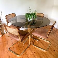Vintage Italian Cantilever Dining Set Cesca Style Cane Rattan Suede Dining Chairs Gumtree Australia Morela Cantilever Dining Chair Dining Chairs Dining Set