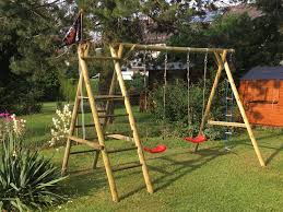 Beton ✿ große auswahl 2020 ▶ jetzt kaufen bei gartentraum.de. Schaukel Garten Kinder Zum Schaukeln Fur Zwei Kinder Bausatz Aus Rundholz Mit Zwei Schaukelsitzen Und Lei Schaukel Holz Garten Schaukel Holz Schaukelgerust